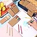 Dunzoom 20 Packs Crayons Colored Pencils Bulk Bundle Pencil Crayon Set 3.5 Inch Mini 6 Color Pencils 8 Color Crayons Mini Boxes in Kraft Box for Kids Classroom School Teacher Birthday Party Supplies