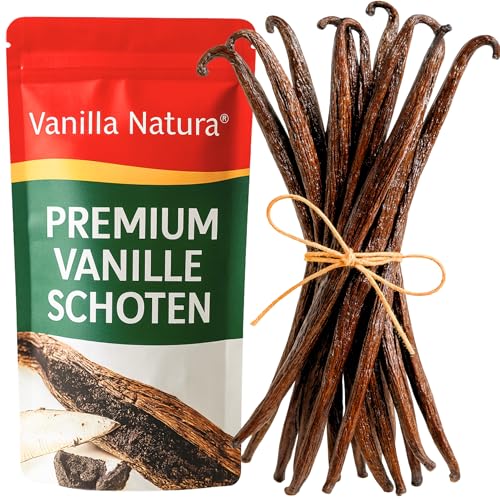 12 vainas de vainilla cruda grande 14-15 cm | Calidad Extra Gourmet | Vainas blandas, carnosas y perfumadas | Pack Eco | Bolsa al vacío Conservación Larga Duración
