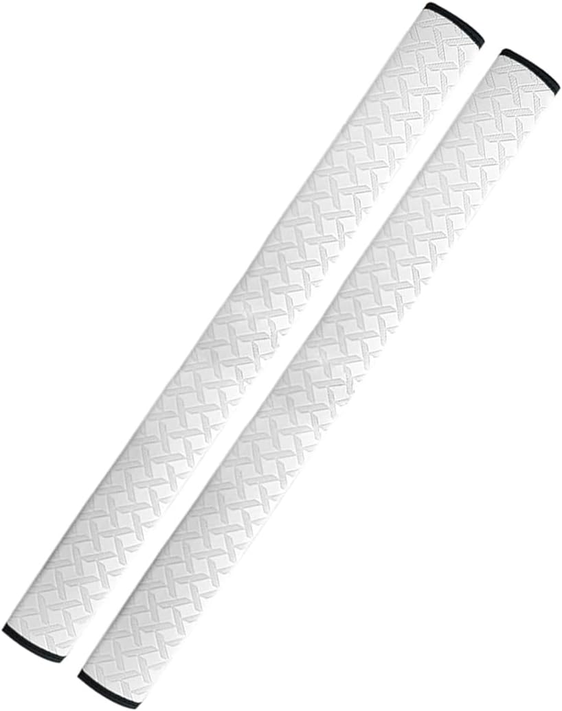 2PCS Car Seat Belt Cover, Soft Leather Vehicle Seatbelt Shoulder Cushion Mat for Comfortable Driving, Auto Interior Seat Belt Strap Harness Pad, Universal for Truck SUV Sedan (White)
