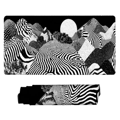 Mouse pad XXL abstrait avec accessoires bureau pour ordinateur PC