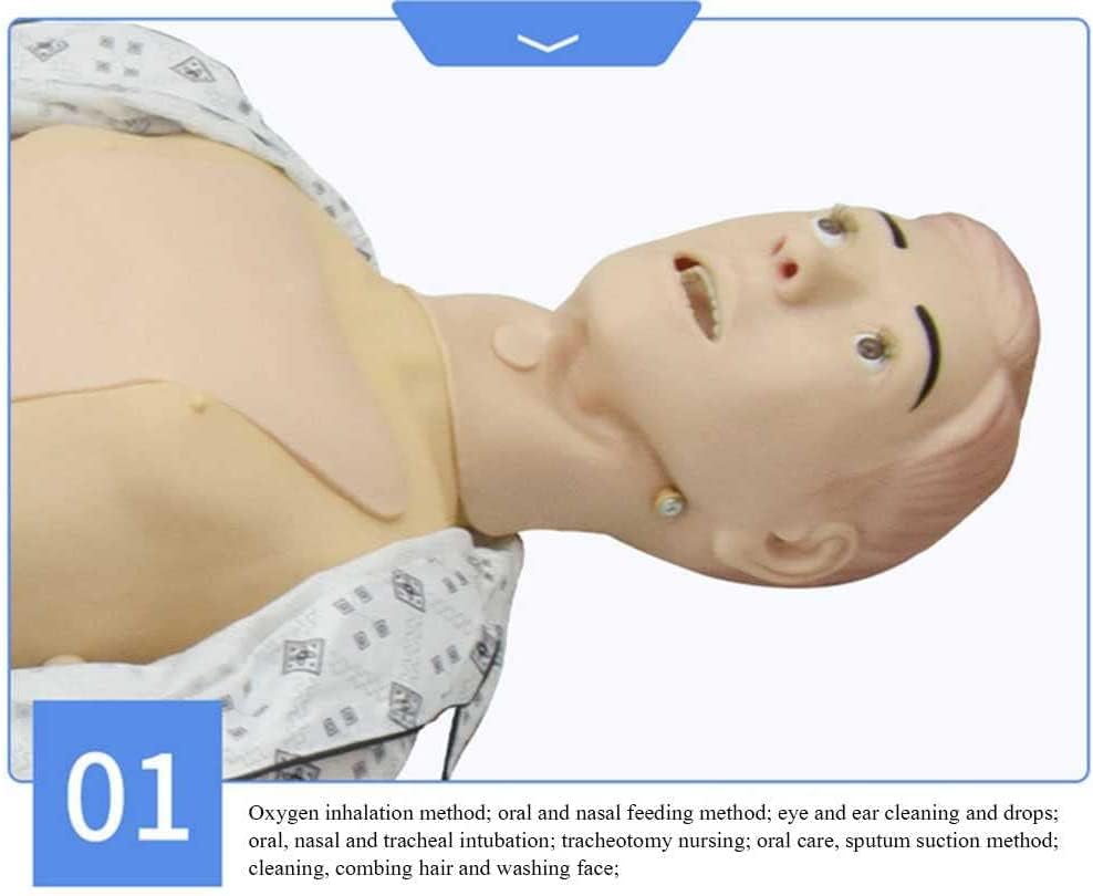 CHROX Patientenpflege Manikin Training Basic Geri Pflegefähigkeiten Geriatrisches menschliches Modell Schaufensterpuppe Ganzkörper für den Unterricht in der Schule der Krankenpflegermedizin männlich