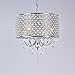 LightInTheBox Diamond Life 4-Light Chrome Round Metal Shade Crystal Chandelier Pendant Hanging Ceiling Fixture