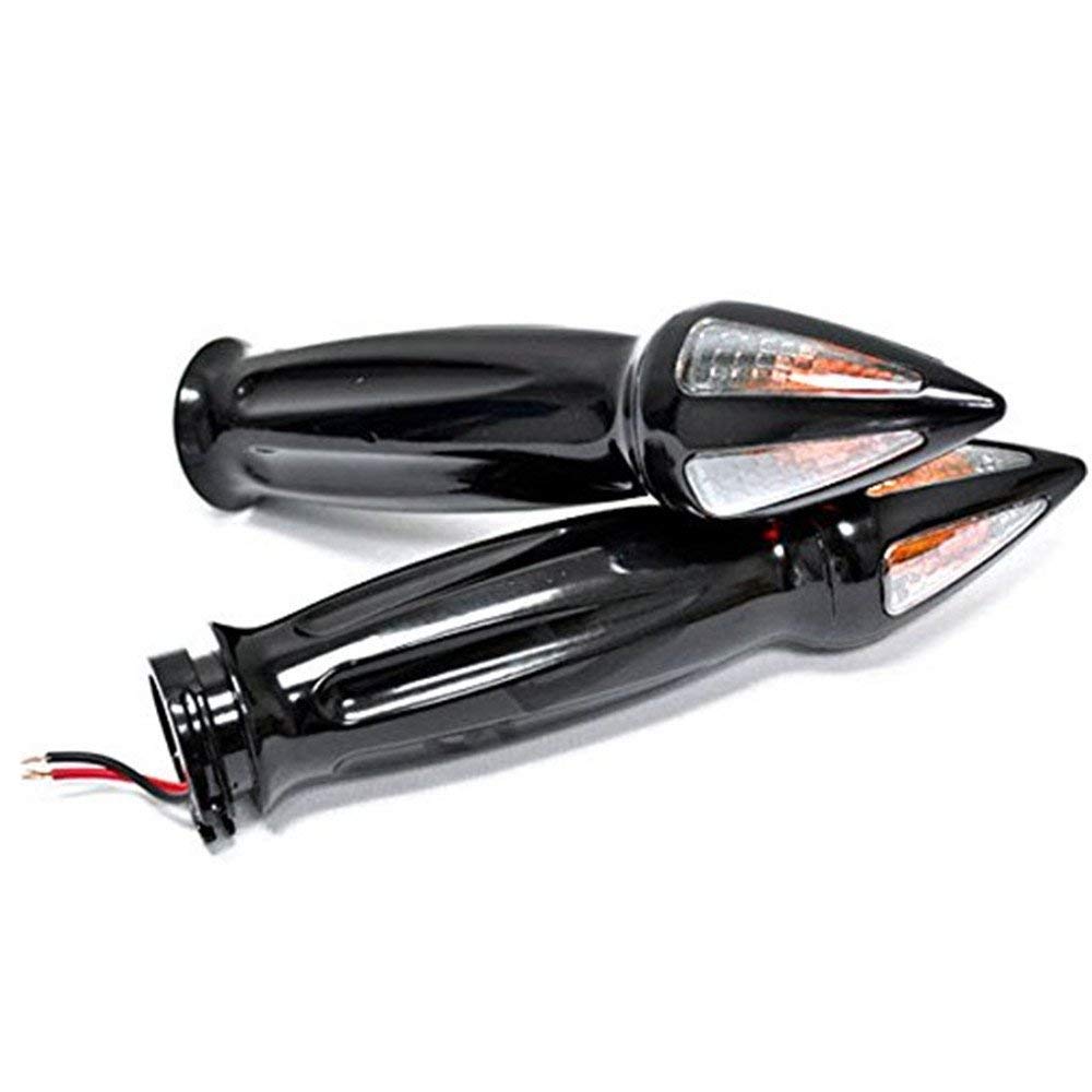 Puños cromados para manillar de motocicleta, con pinchos, para Cruisers Choppers Harley Davidson Suzuki Kawasaki Yamaha Honda con empuñaduras para acelerador de 2,5 cm