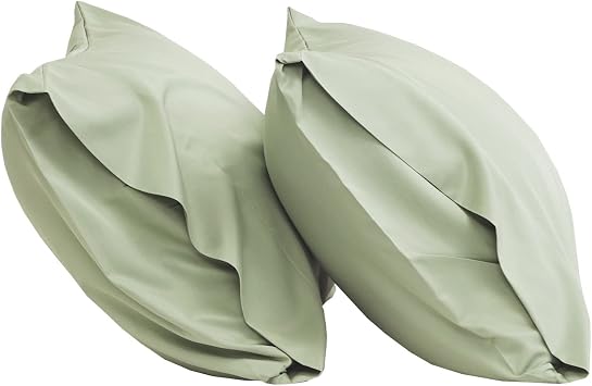Body Cooling Pillowcase, Rayon Made from Bamboo, Lime Green, 20x54 inches, Envelope Closure, Moisture-Wicking, Easy Care