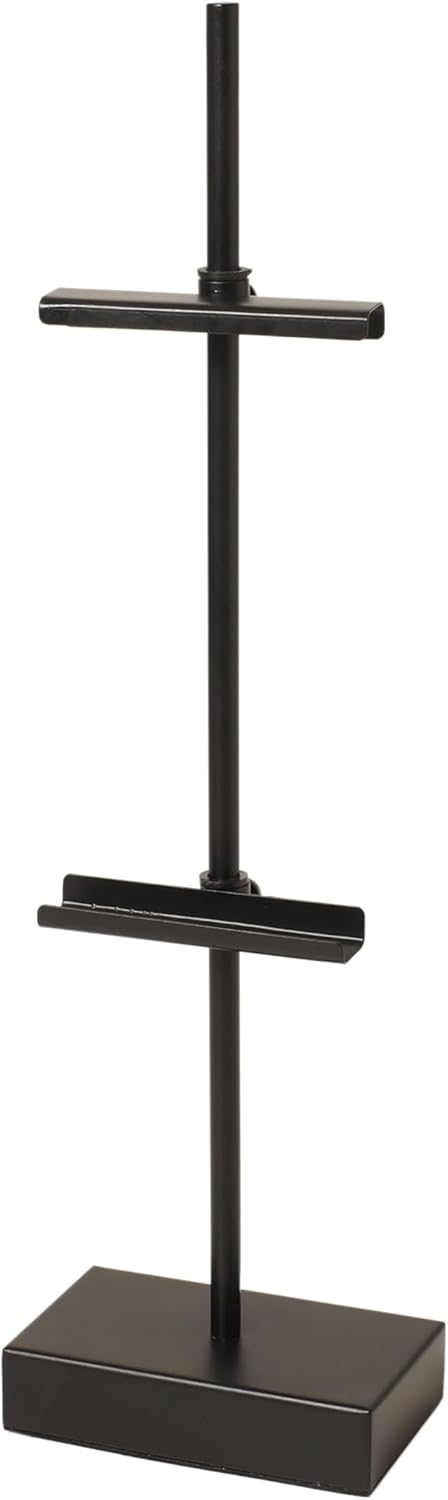 Studio Decor 18" Black Steel Adjustable Tabletop Easel - Decorative Stand for Pictures, Frames, Books, Cards, Plates - 1 Pack
