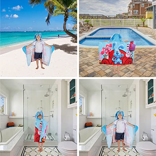 Image of Blues Clues Bath /Pool /Beach Soft Cotton Terry Hooded Towel Wrap, 24 in x 50 in, By Franco Kids