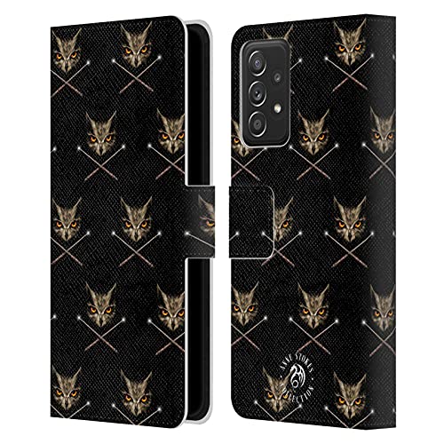 Étui en cuir Anne Stokes Cross Wands haut de gamme pour Samsung A53 5G
