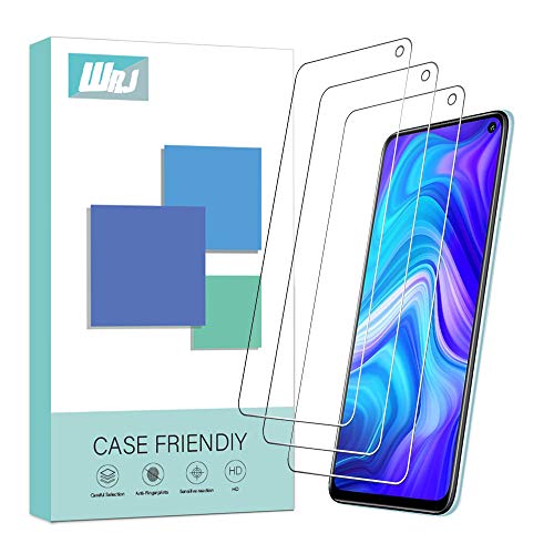[3-Pack] WRJ Screen Protector for Xiaomi Redmi Note 9,HD Anti-Scratch Anti-Fingerprint No-Bubble 9H Hardness Tempered Glass for Redmi Note 9