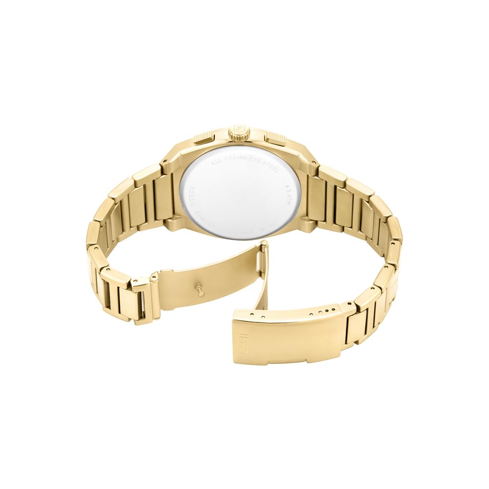 Fossil Everett Watch for Men, Quartz Chronograph Movement with Stainless Steel or Leather Strap