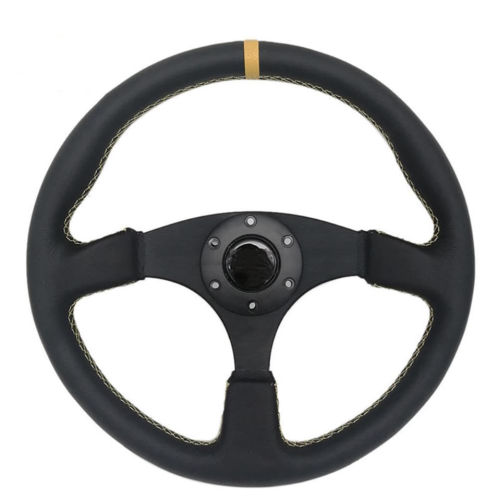 Volant 14 pouces 350MM universel pour voiture de rallye de course JDM en cuir Compatible avec la dérive