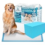 PetCellence Puppy Training Pads 50 Pack - Large 60 x 60cm Super Absorbent Dog Pads - with Advanced 6 Layer Leak Proof Protection - Anti Slip Adhesive Tabs