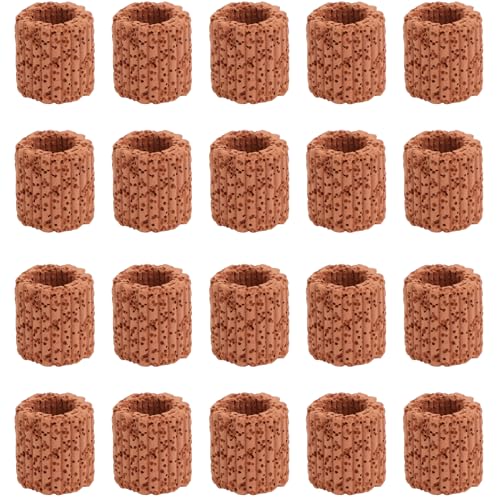 VANZACK 20Pcs Aquatic Water Plant Fixed Rings Water Plants Cultivation Fixed Ring Aquarium Landscape Ceramic Pottery Plant Pot Gravity Ring for Fish Tank Accessories