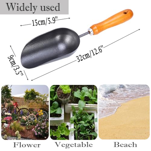 Palita de Jardín 12.6’’ con Mango de Madera y Acero Inoxidable miniatura 5