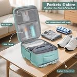ETRONIK Travel Backpack for Women Men, Waterproof Travel Bag for Airplanes, 15inch Waterproof Laptop Backpack, TSA Flight Approved Carry on Luggage Weekender Bag Casual Daypack for Work College, Green