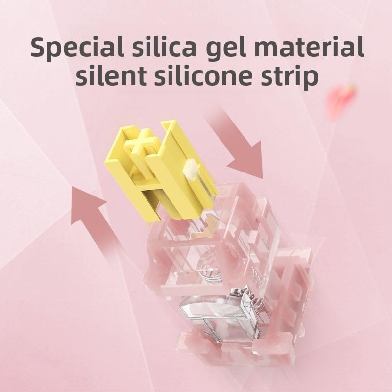 Image of Outemu Silent Peach Hall Effect Magnetic Switches,Magnetic Mechanical Keyboard Switch with Light Guide,Universal Compatibility for Gaming Keyboard,Quiet Switches for Custom Keyboard (35, silent peach)