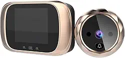 yeacher Visualizador de porta digital câmera olho mágico campainha tela LCD de 2,8 polegadas com visão noturna sessão de fotos monitoramento digital de porta para segurança doméstica