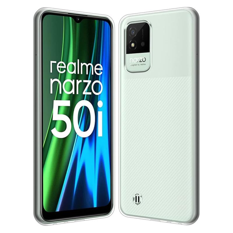 Image of Case Creation New Realme C20 Premium Imported 0.3mm Crystal Clear Totu Silicone Transparent Flexible Soft Corner Protection with TPU Slim Back Case Color Cover for Oppo Realme C20