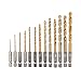 Produktbild SENZEAL 13 Stück x HSS Bohrer 1/4"Sechskantschaft für Akkuschrauber mit Sechskantschaft Satz 1.5 mm bis 6.5 mm