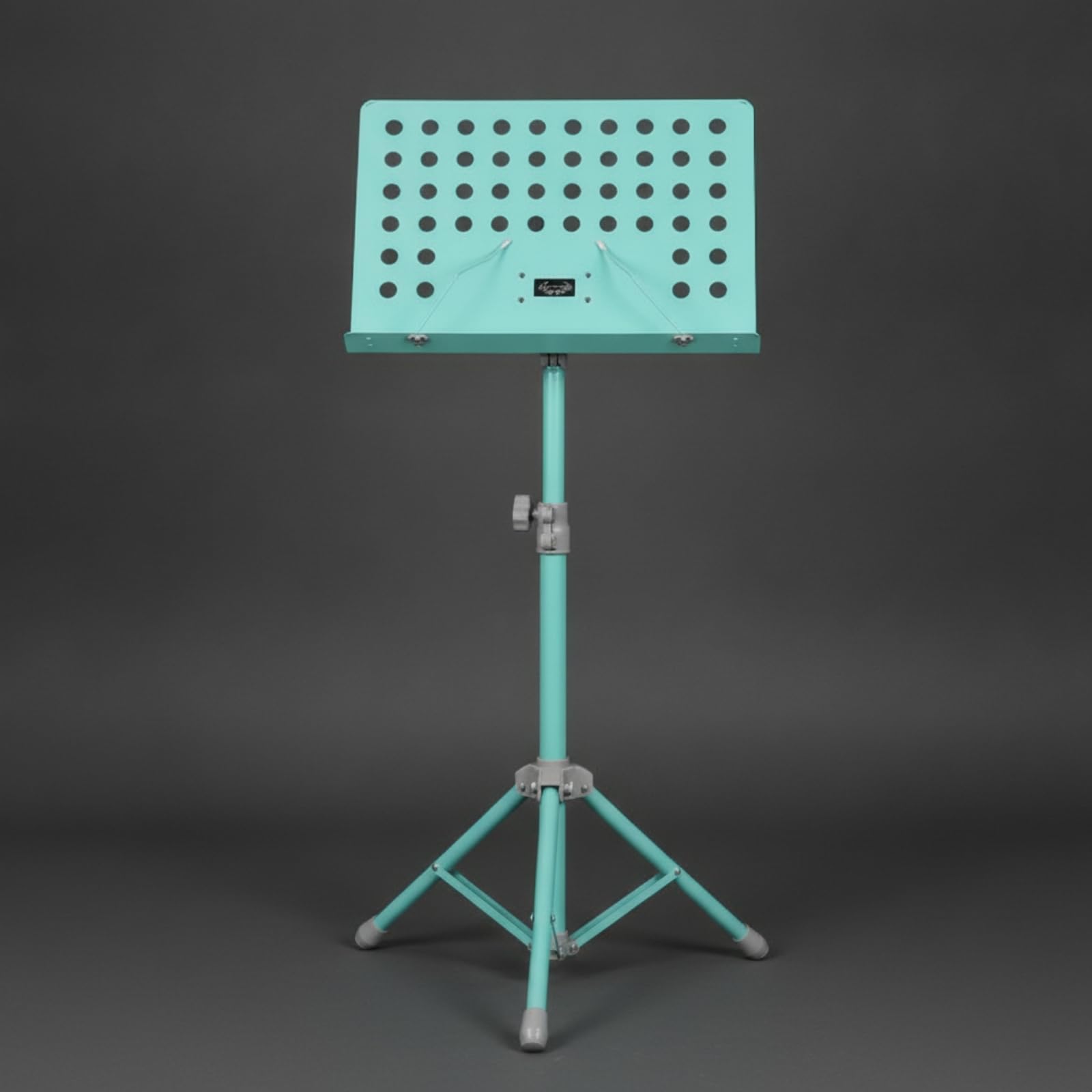 rockible Supporto per Spartiti Musicale a Treppiede Compatto Supporto Stabile Elegante per Musicisti, Professionale, Blu Menta Laccato