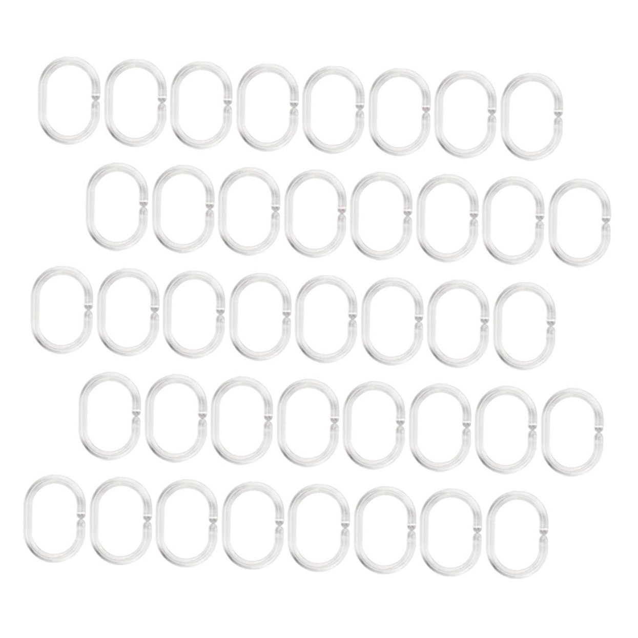 MAGICLULU 192 Pezzi Anello per Appendere della Doccia Decoro casa accessoribagno Ganci Trasparenti per Tende grucce Ganci per Tende Forniture per Tende da Bagno