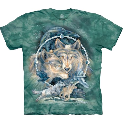 The Mountain mens In Spirit Am Free T Shirt, Blue and Green, Large US