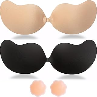 KIETLA Sticky Bra Strapless Adhesive Invisible Push Up Lift Bras for Women Backless Dress