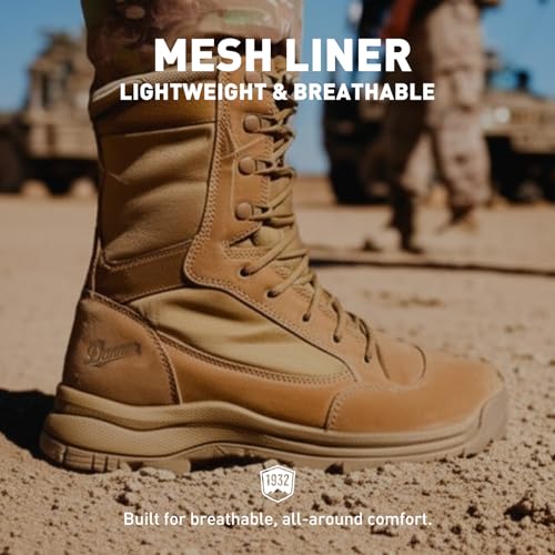 Image of Danner Tanicus Military Boots for Men Made with Rough-Out Leather and 1000D Nylon, with Slip-Resistant Outsole and Comfort Footbed, AR 670-1 Certified