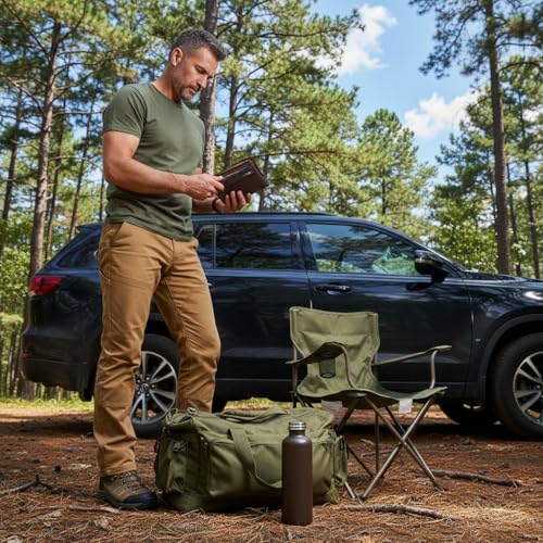 Slim Men's Leather Card Holder - Ultra-Thin & Lightweight (4.3" x 3.5" x 0.4", 0.11 lbs) - Perfect for Travel, Daily Commute, and Minimalist Style (brown)4