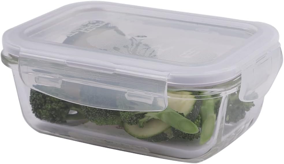 Llg422 Container, Clear, W 14.8 X H 11.4 X L 7.0 Cm, 1.58-Cup, Rectangle, Glass