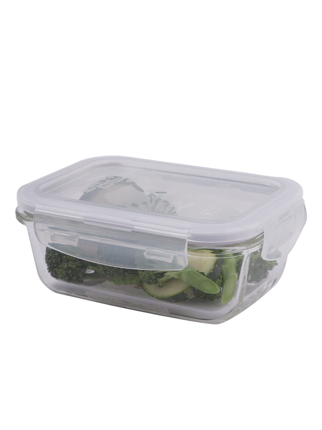 Locknlock Llg422 Container, Clear, W 14.8 X H 11.4 X L 7.0 Cm, 1.58-Cup, Rectangle, Glass