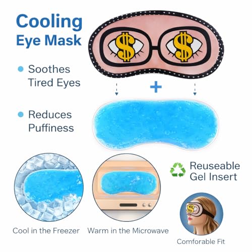 Image of Jenna Angry Ice Gel Eye Mask For Insomnia, Meditation, Puffy Eyes And Dark Circles (Dollar Gel)