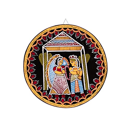 Svadia Tikuli Marriage Tenture Mural| Magnifique tenture Murale représentant Un Mariage Indien Traditionnel | Art Durable | Fabriqué à la Main | Design d'intérieur | Décoration de Maison Cover
