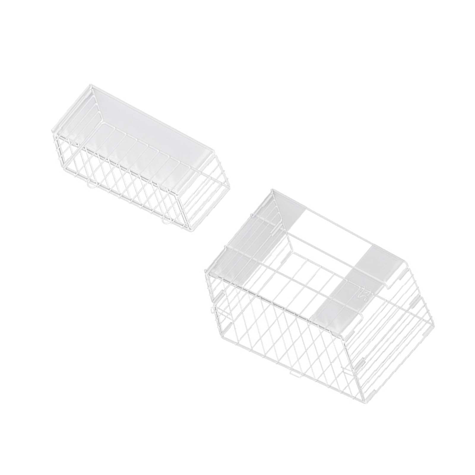 Storage Basket Set with Hooks Large Small Size for Towel Detergent Vertical Spaces Saving Solution Not Drill Basket