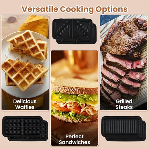 Presse panini et gril contact portable pour des repas conviviaux - 3