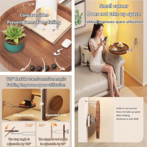 Table à manger extensible peu encombrante et table d'appoint flottante pour cuisine - 6