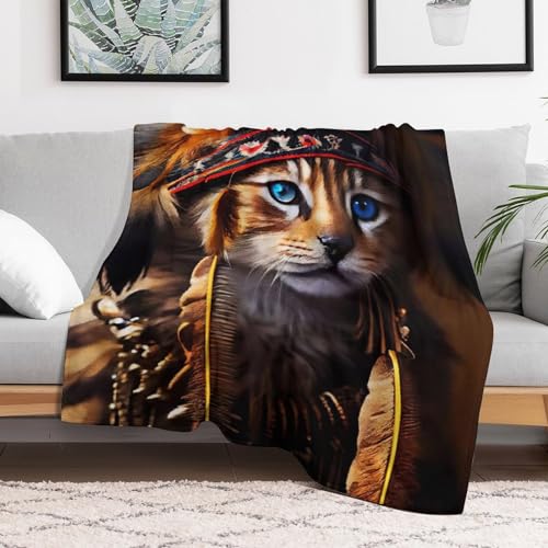Couverture confortable flannel molleton motif chat toutes saisons - 3