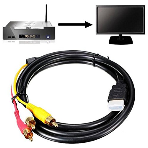 Image of 1.5M HDMI Male to 3 RCA Audio Video AV Component Cable Adapter Gold Plated good