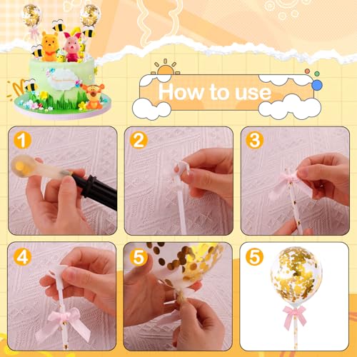 Yisquar WINNIE POOH CAKE TOPPER Winnie Cake Topper 12 Pcs Pooh Cake Toppers Cupcake Topper Winnie Bear Cake Picks Pooh Figurines Toy Winnie Characters Toys Pooh Cake Decorations thumb #8