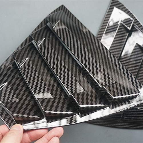 Miniatura 4 de 2 rejillas deportivas para ventana de un cuarto para Nissan Sentra 2020 2021 2022 2023 2024 2025 (impresión de fibra de carbono) Impresión de fibra