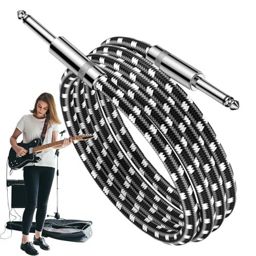 Câble pour guitare et basse blindé de 3m pour jouer du clavier à la maison ou en studio