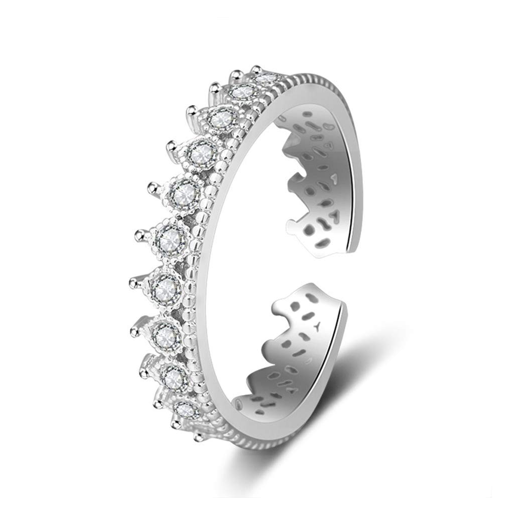 Xenira - aweyou Platinum Finish and Cubic Zirconia Adjustable Ring for Women and Girls (Crown, Adjustable) (B08V4WGQ2L) Amazon Price History, Amazon Price Tracker