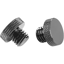 KiWAV Mirror Hole Plugs Block-offs Cover Caps Bolts Screws 10mm M10 x 1.5 Pitch Black Aluminum CNC Compatible for BMW Motorcycles Pack of 2 Pieces