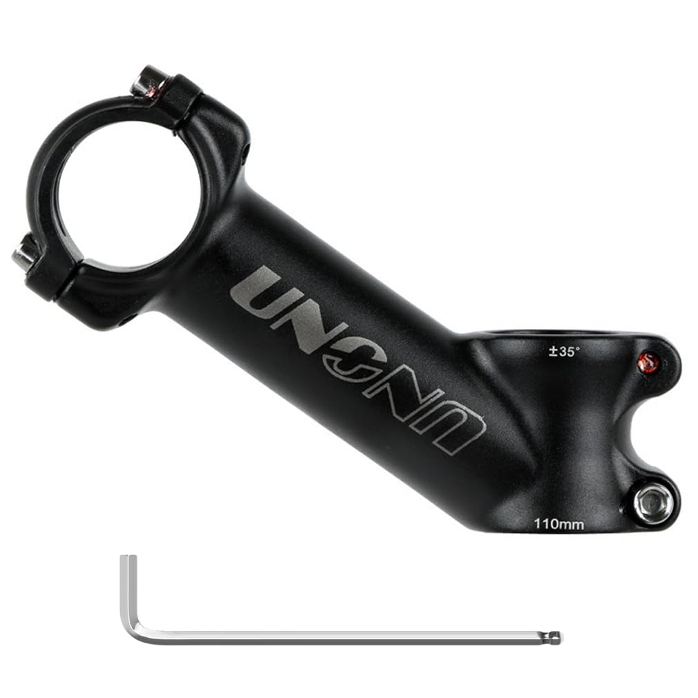 CYSKY 35 Degree Bike Stem 25.4 31.8 MTB Stem 60/70/75/90/110/135mm Aluminum Alloy Short Stem Riser for Mountain Bike Trail Enduro BMX Road Bike Ebike (31.8 x 110mm)