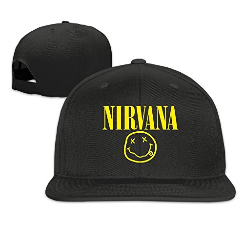 Photo de facsea Casquette unisexe Fashion Plain Adjustable Nirvana American Rock Band Sam Smith Cool Snapback A Cool Snapbacks Black