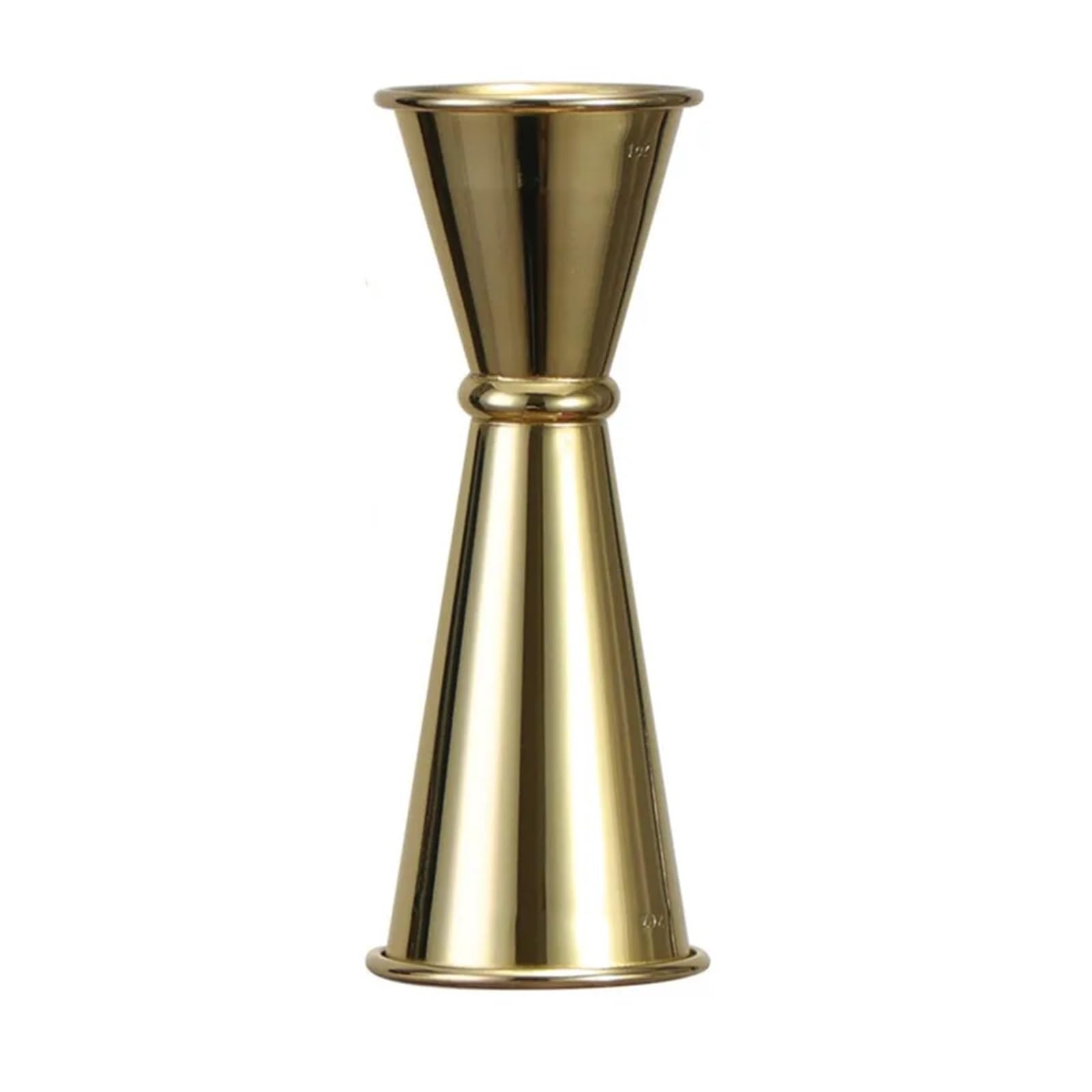 Doseur Cocktail Verre doseur en Acier Inoxydable de 15 à 60 ML, Shaker à Cocktail, doseur à spiritueux, Outils de Bar et de Cuisine(Gold 30 60ml)