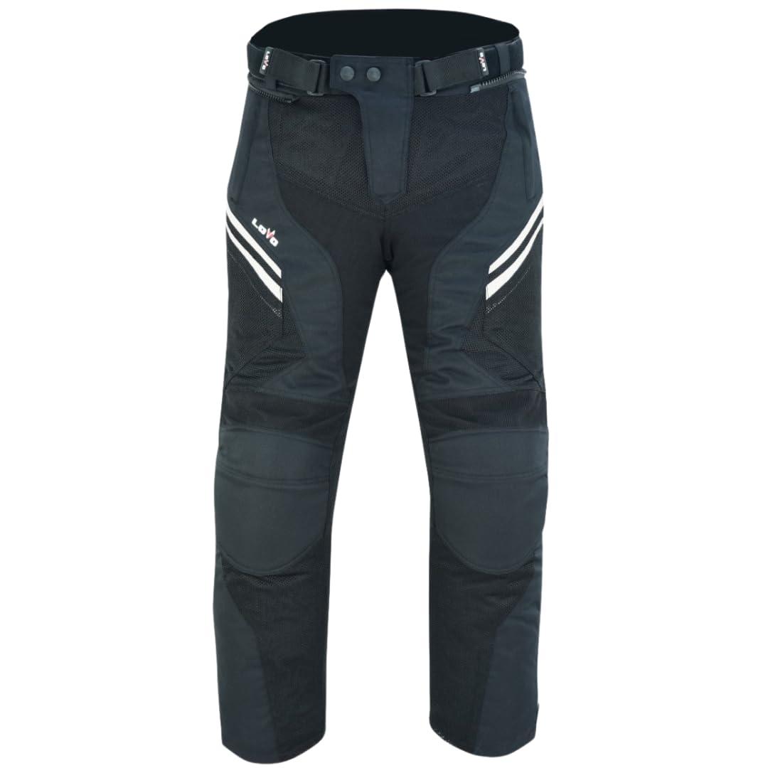 Pantalon d'été unisexe perforé noir, Noir / Gris, XXL