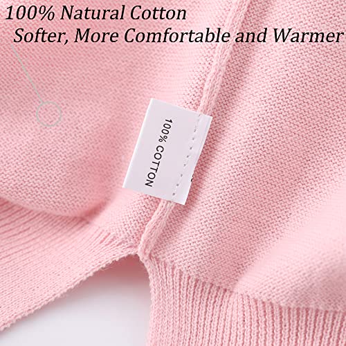 Image of UMELOK Girls Cardigan Sweater Cotton Button Solid Long Sleeve