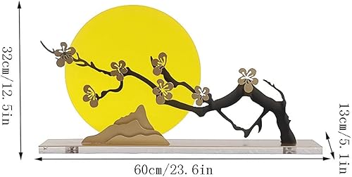 Miniatura 2 de SHUTING2020 Escultura china de la estatua del feng shui nueva decoración china de escritorio de la flor del ciruelo zen Chaoyang decoración del