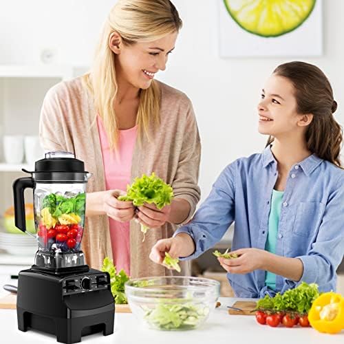 Blender Smoothie Maker, 2000W Smoothie Maker with 10 Adjustable Speeds, Blender Smoothie Maker with 2L BPA Free Food Container, 8 Sharp Stainless Steel Blades for Smoothie, Fruits, 32000RPM