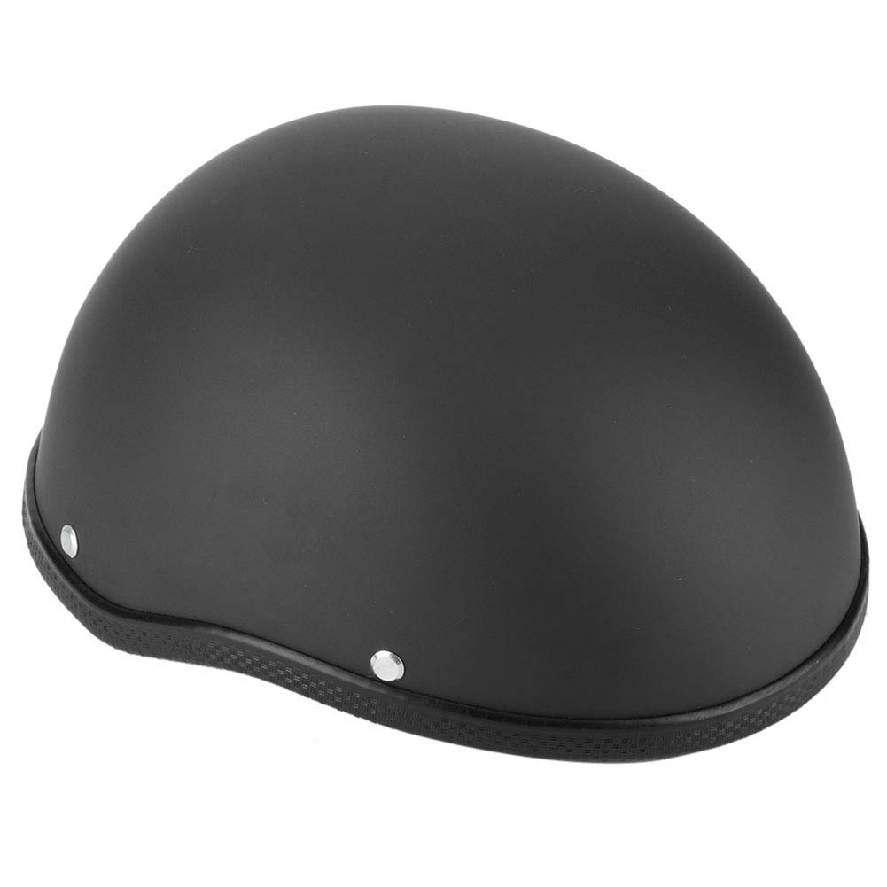 Kask, kask motocyklowy FRP męski znakomity retro półtwarzowy czarny matowy